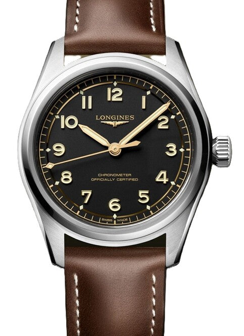 Longines Spirit Pilot Czarny 39 mm Stal L3.809.4.53.2