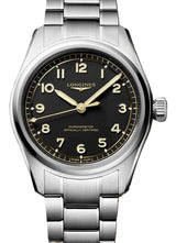 Longines Spirit Pilot Czarny 39 mm Stal L3.809.4.53.6
