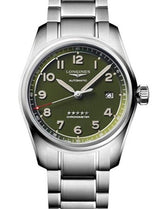 Longines Spirit Zielony 42 mm Stal L3.810.4.03.6