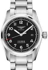 Longines Spirit Czarny 40 mm Stal L3.810.4.53.6