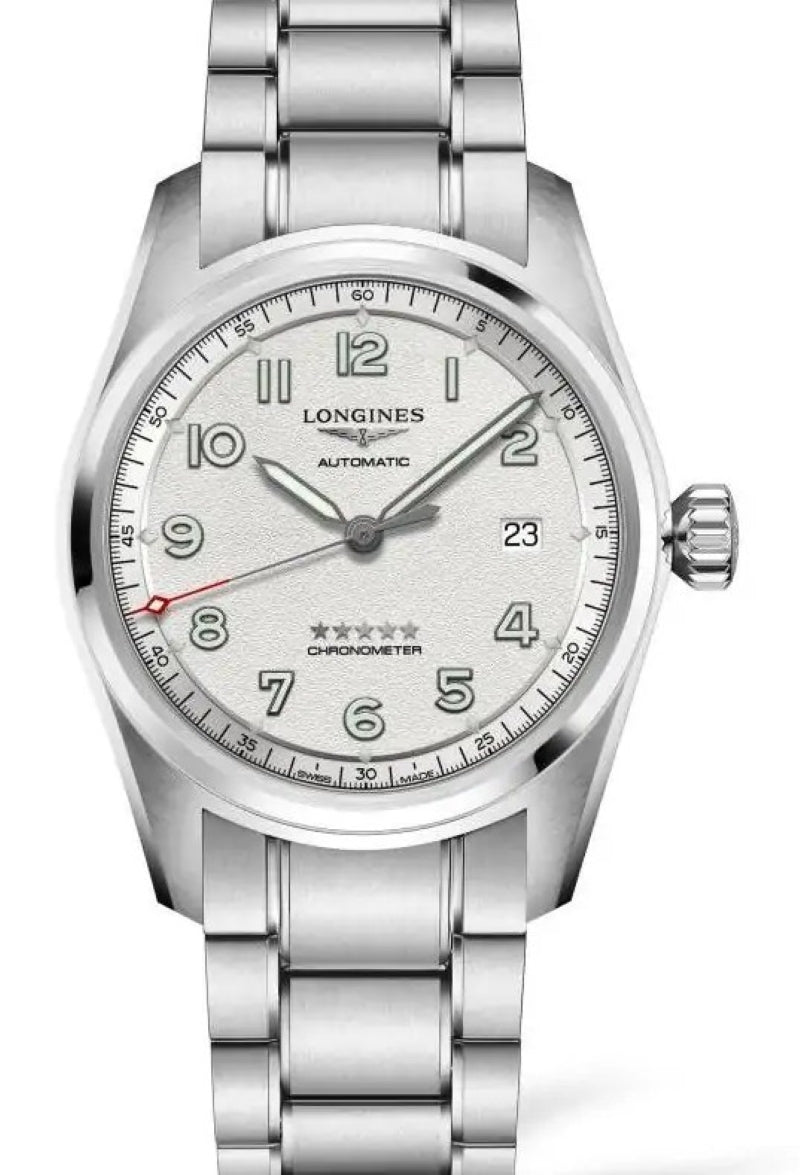 Longines Spirit Srebrny 40 mm Stal L3.810.4.73.6