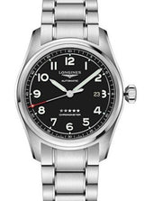 Longines Spirit Czarny 42 mm Stal L3.811.4.53.6