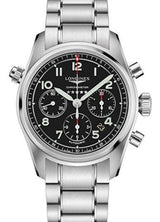Longines Spirit Czarny 42 mm Stal L3.820.4.53.6