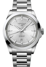 Longines Conquest Srebrny 41 mm Stal L3.830.4.72.6