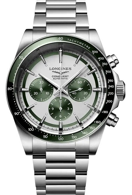 Longines Conquest Srebrny 42 mm Stal L3.835.4.02.6