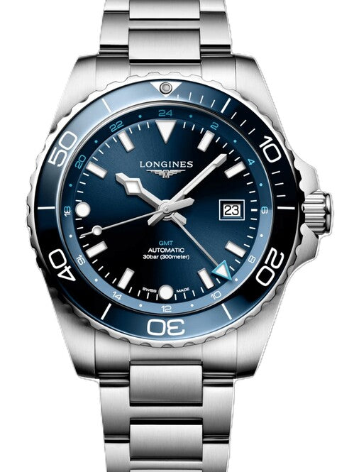 Longines HydroConquest Niebieski 43 mm Stal L3.890.4.96.6