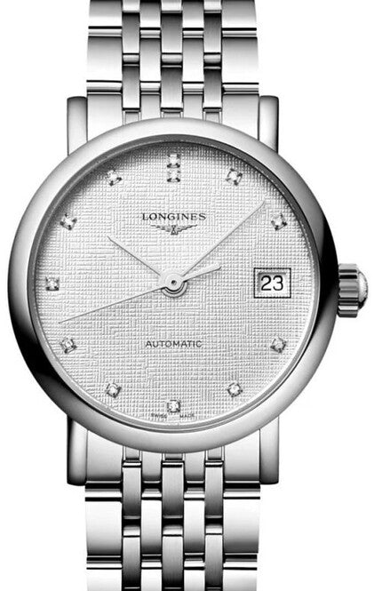 Longines Elegant Srebrny 25 mm Stal L4.309.4.79.6