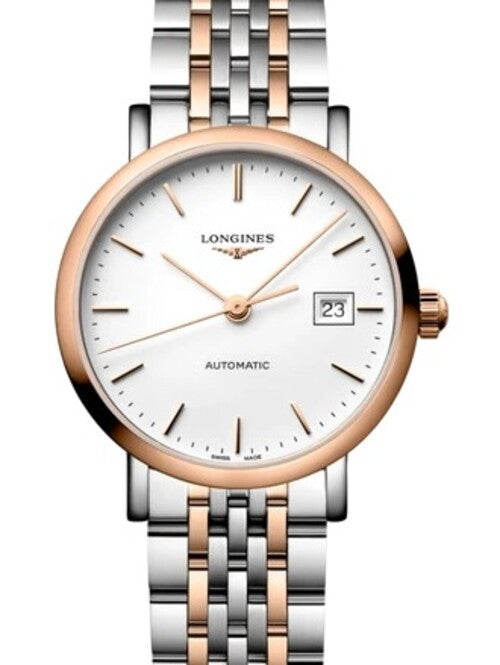 Longines Elegant Biały 29 mm Stal L4.310.5.19.7