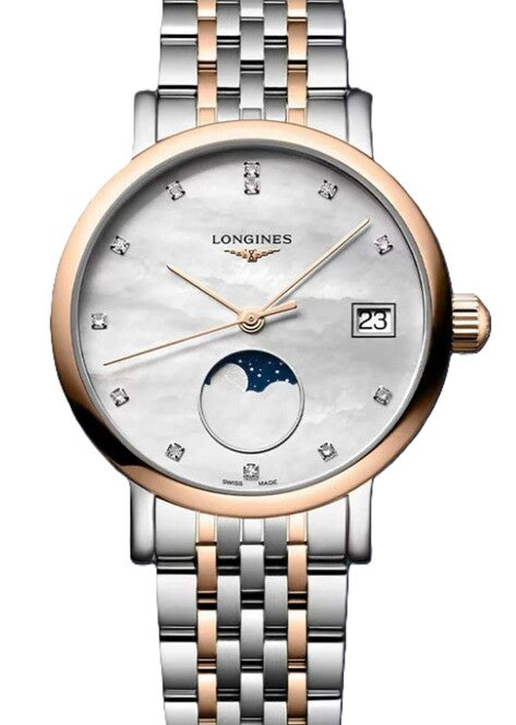 Longines Elegant Masa perłowa 30 mm Złoto/Stal L4.330.5.87.7