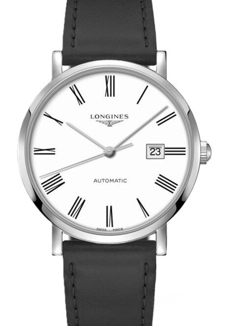 Longines Elegant Biały 39 mm Stal L4.812.4.11.0