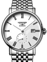 Longines Elegant Biały 39 mm Stal L4.812.4.11.6
