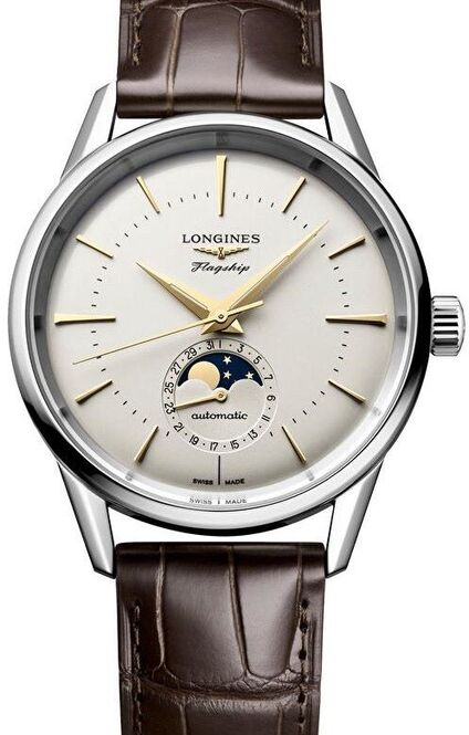 Longines Flagship Heritage Srebrny 38 mm Stal L4.815.4.78.2