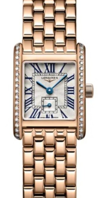 Longines Mini DolceVita Srebrny 29 mm Złoto różowe L5.200.9.71.6