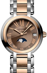 Longines Primlauna Brązowy 30 mm Złoto/Stal L8.115.5.61.7