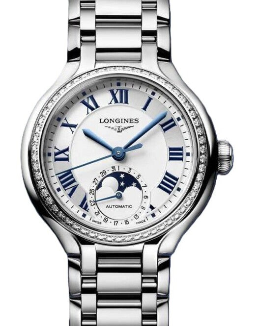 Longines Primlauna Srebrny 26 mm Stal L8.126.0.71.6