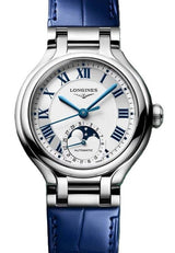 Longines Primlauna Srebrny 34 mm Stal L8.126.4.71.2
