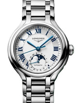 Longines Primlauna Srebrny 34 mm Stal L8.126.4.71.6