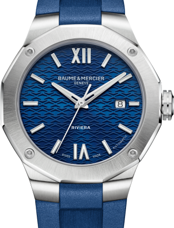 Baume & Mercier Riviera Niebieski 42 mm Stal M0A10619