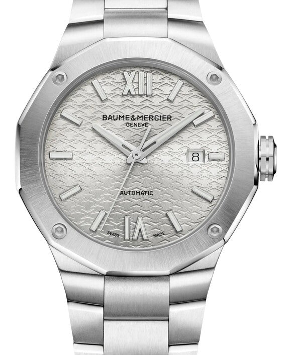 Baume & Mercier Riviera Srebrny 42 mm Stal