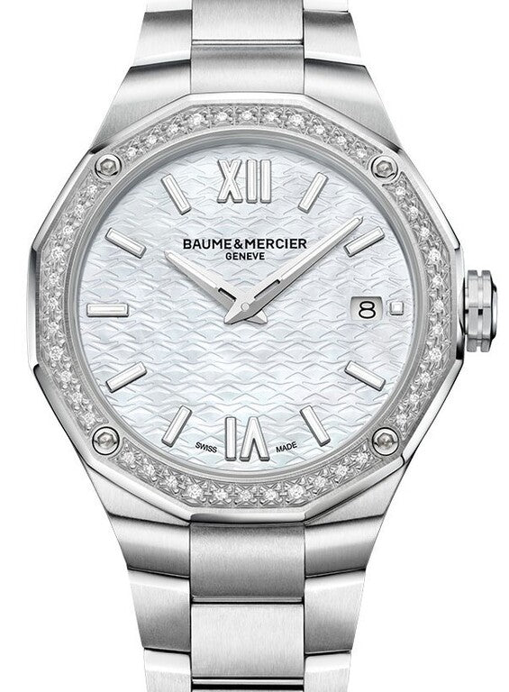 Baume & Mercier Riviera Biały 36 mm Stal M0A10662