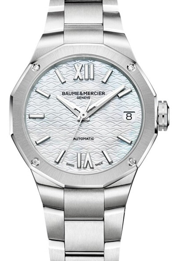 Baume & Mercier Riviera Srebrny 33 mm Stal M0A10676