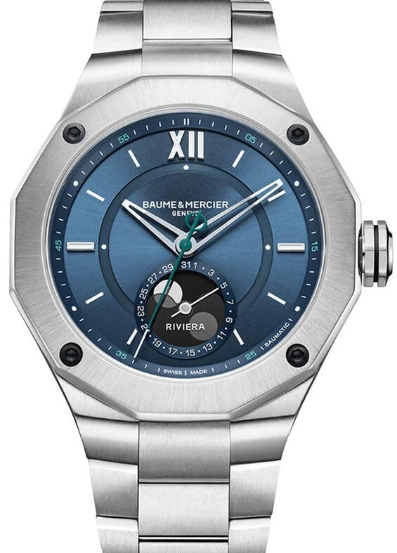Baume & Mercier Riviera Niebieski 43 mm Stal M0A10682