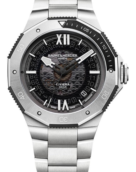 Baume & Mercier Riviera Szary 42 mm Stal M0A10717