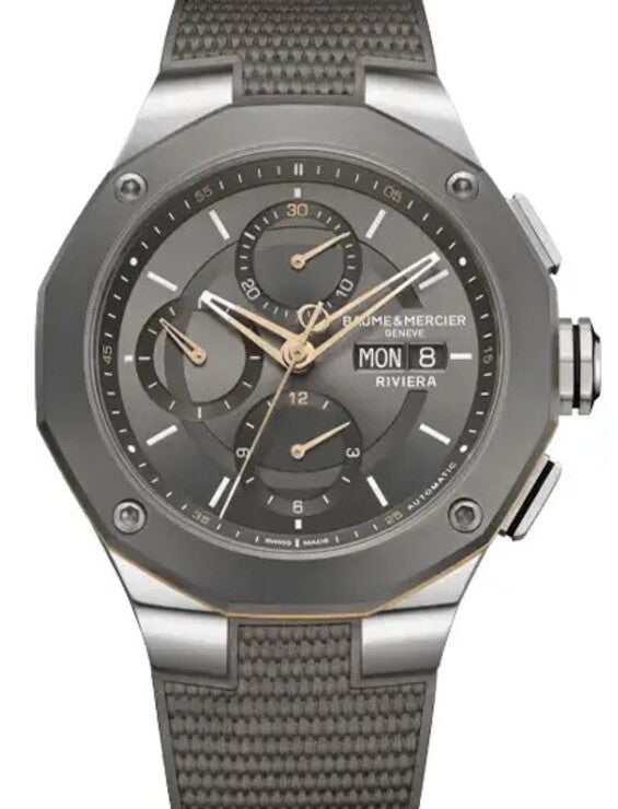 Baume & Mercier Riviera Szary 43 mm Stal M0A10722