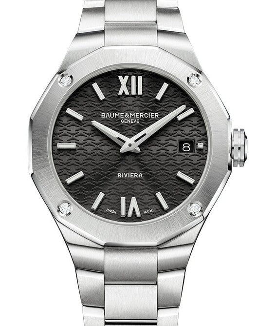 Baume & Mercier Riviera Czarny 36 mm Stal M0A10724