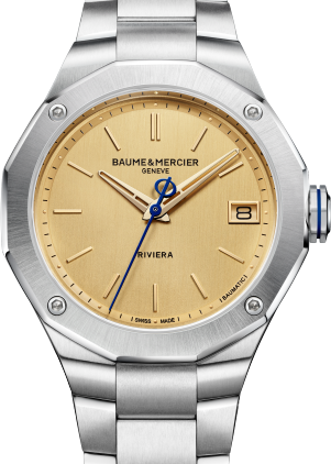 Baume & Mercier Riviera Srebrny 39 mm Stal M0A10822