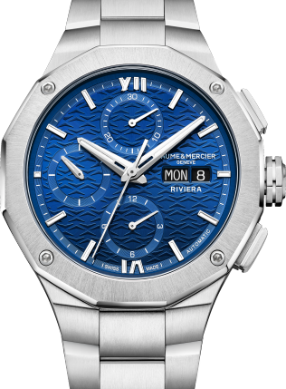 Baume & Mercier Riviera Niebieski 41 mm Stal M0A10826
