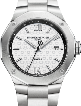 Baume & Mercier Riviera Szary 42 mm Stal M0A10829
