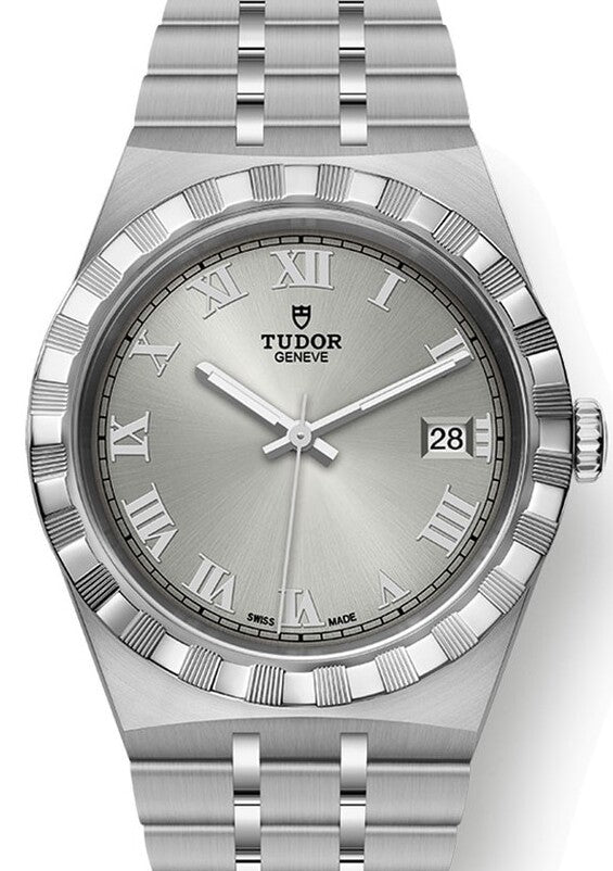 Zegarek męski Tudor Royal Srebrny 38 mm Stal M28500-0001