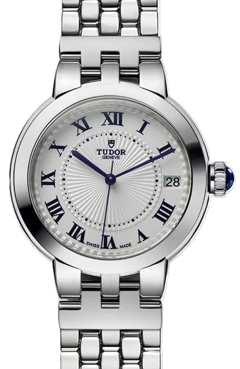 Tudor Clair de Rose Srebrny 34 mm Stal M35800-0001