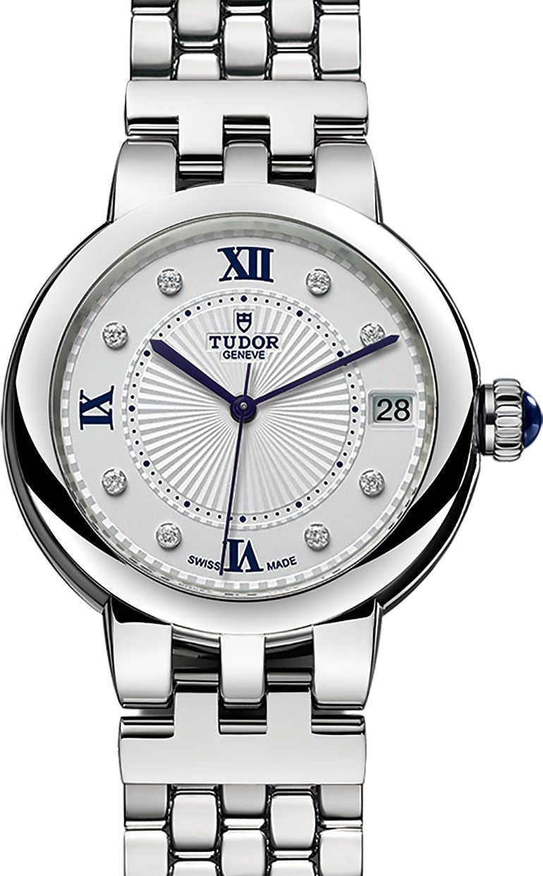 Tudor Clair de Rose Srebrny 34 mm Stal M35800-0004