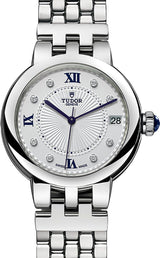 Tudor Clair de Rose Srebrny 34 mm Stal M35800-0004