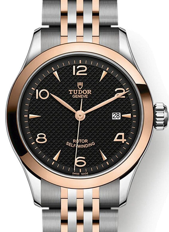 Tudor 1926 Czarny 28 mm Złoto/Stal