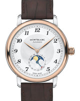 Montblanc Star Legacy Moonphase Biały 42 mm Złoto/Stal MB117580