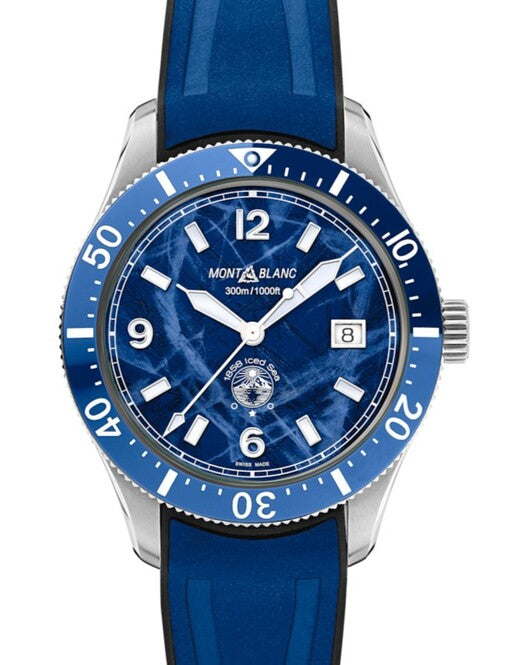 Montblanc Iced Sea Automatic Date Niebieski 41 mm Stal MB129370