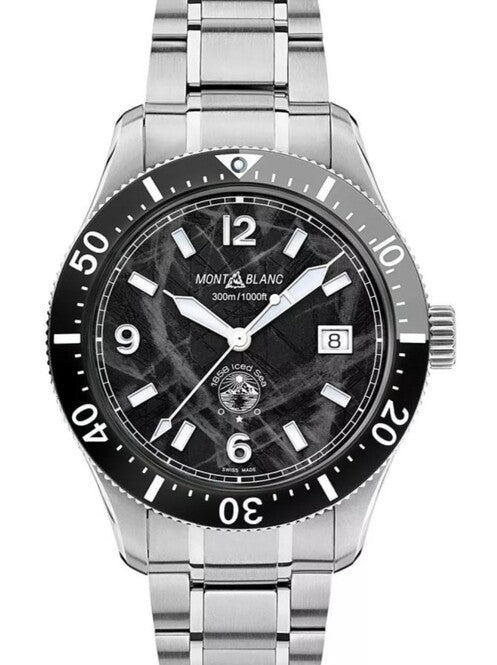 Montblanc Iced Sea Automatic Date Czarny 40 mm Stal MB129371