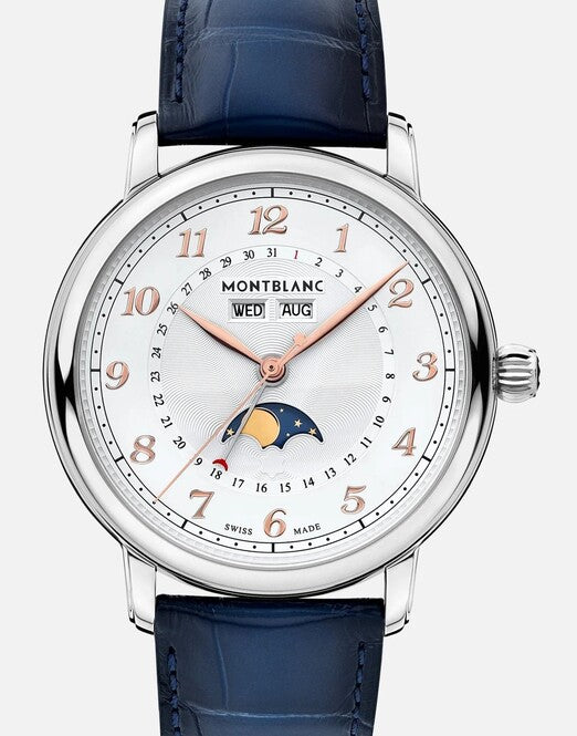 Montblanc Star Legacy Full Calendar Biały 42 mm Stal MB129715