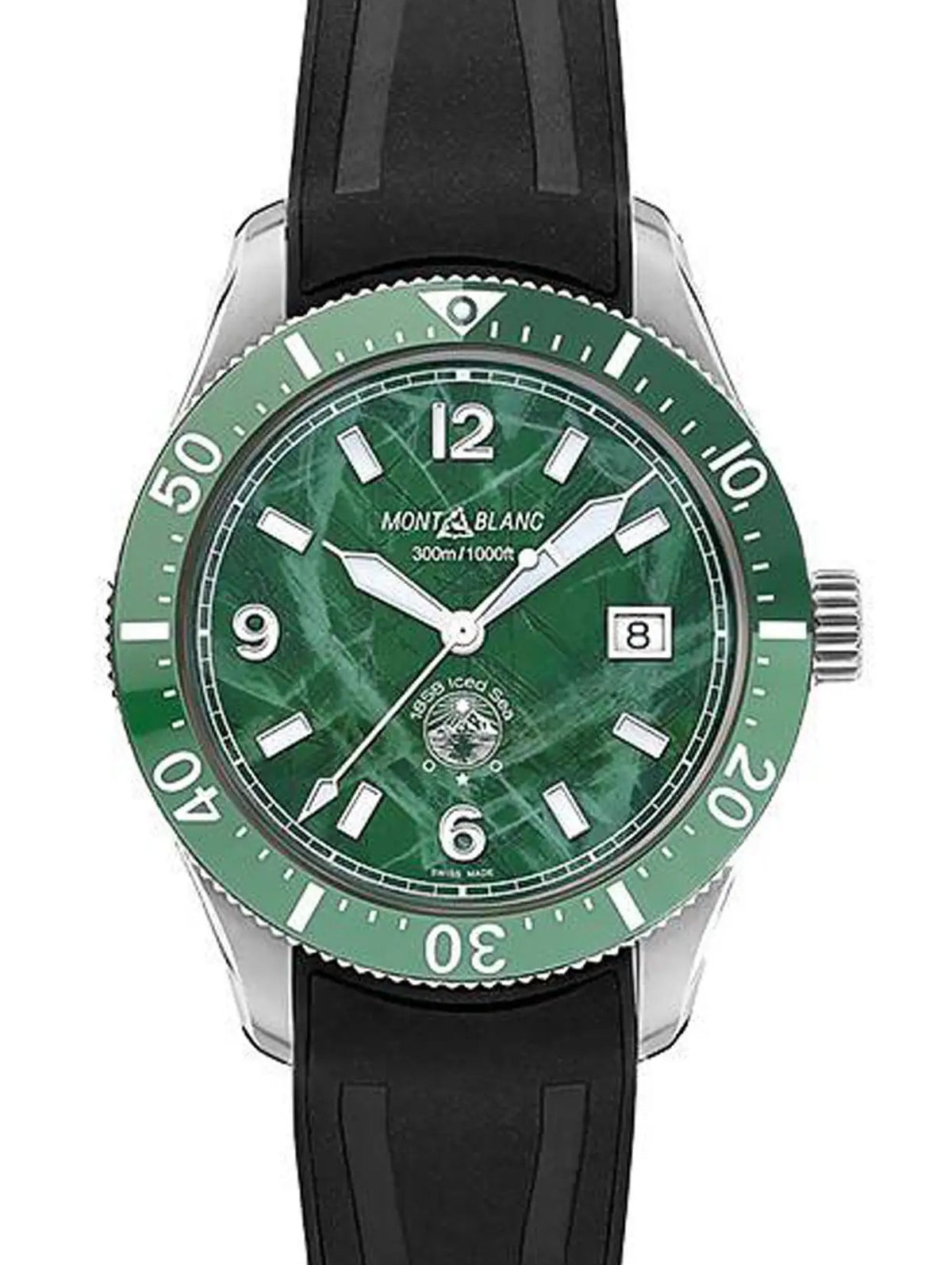 Montblanc Iced Sea Automatic Date Zielony 41 mm Stal MB129765