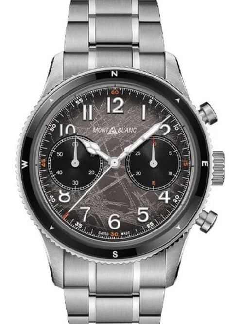 Montblanc 1858 Chronograph Zero Oxygen Szary 42 mm Stal MB130983