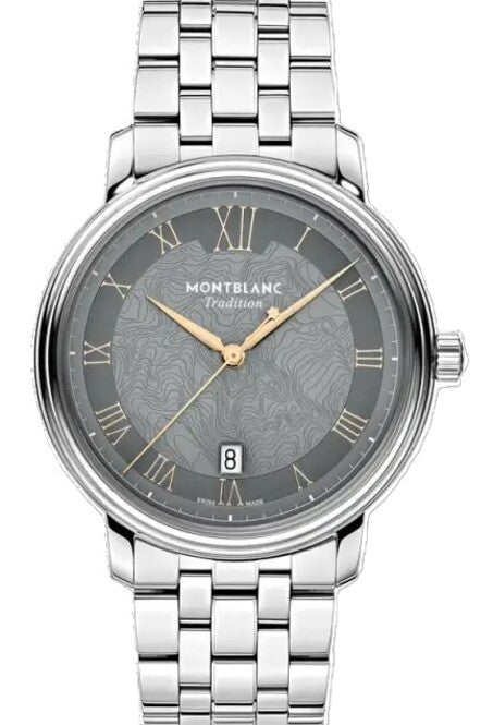 Montblanc Tradition Szary 40 mm Stal MB132433