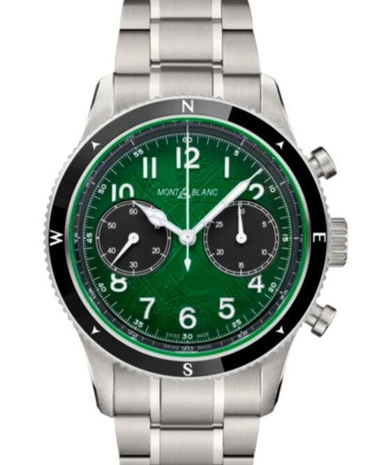 Montblanc 1858 Automatic Chronograph 0 Oxygen Zielony 42 mm Stal MB133298