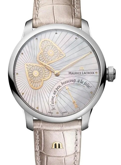 Maurice Lacroix Masterpiece Masa perłowa 40 mm Stal MP6068-SS001-160-1