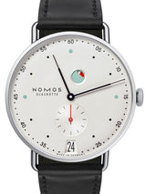 NOMOS Metro Datum Gangreserve Biały 37 mm Stal