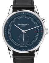 NOMOS Zürich Weltzeit Niebieski 40 mm Stal