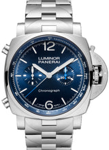 Panerai Luminor Chrono Niebieski 44 mm Stal PAM01110