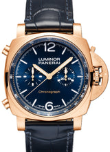 Panerai Luminor Marina Niebieski 44 mm Złoto różowe PAM01111